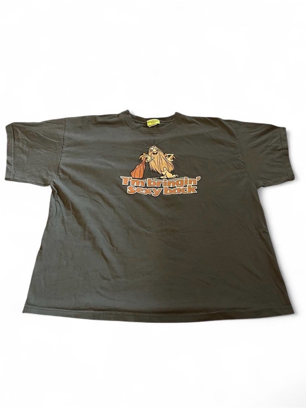 Vintage Flintstones TV Show Movie Cartoon Brown Character Shirt Size XXL